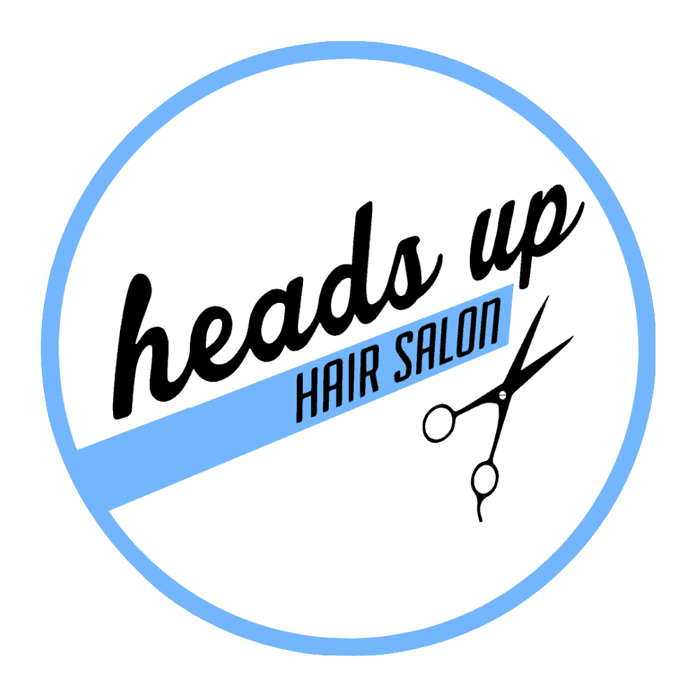 Heads Up Hair Salon Logo Circle Border